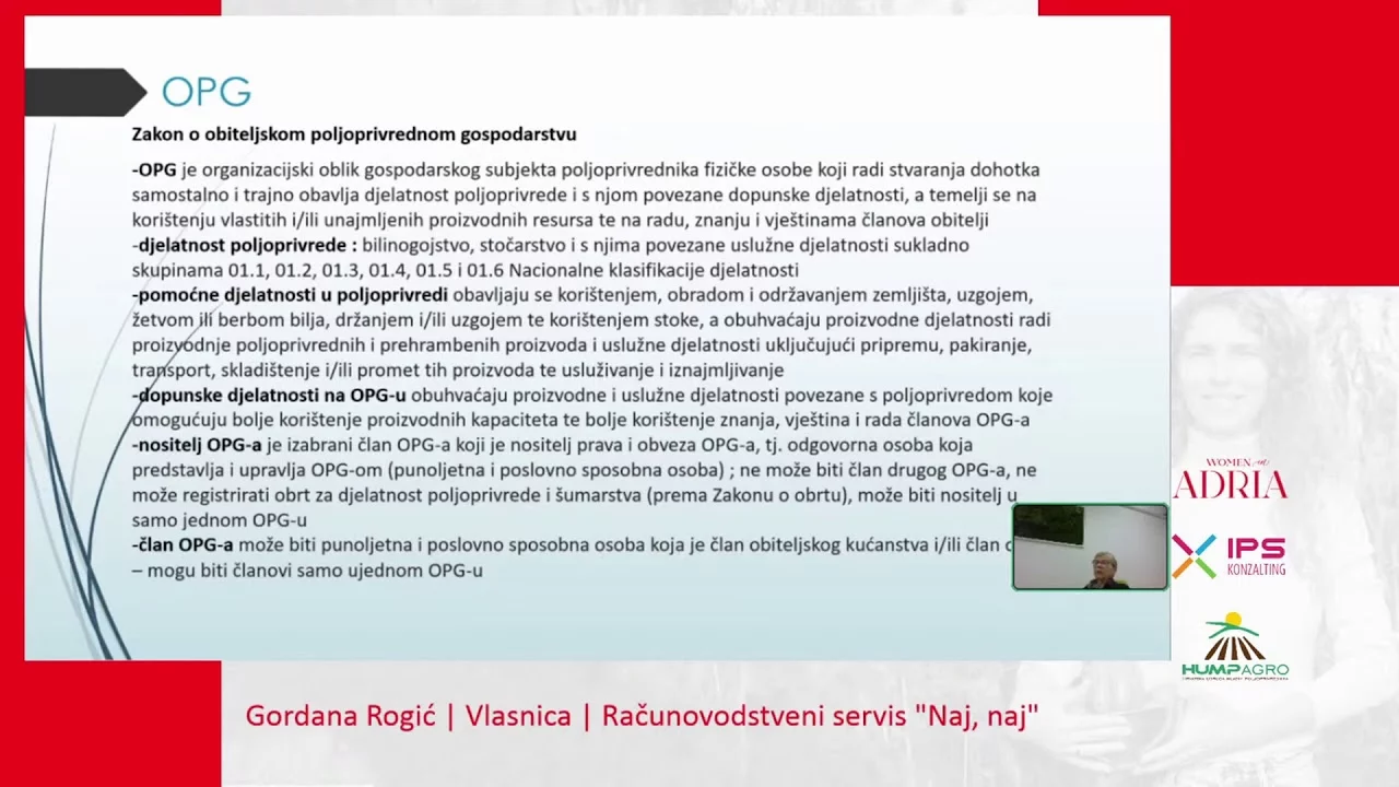 Gordana Rogić – Financije OPG-ova- što sve morate znati?