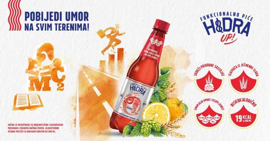 Zagrebačka pivovara lansirala novo funkcionalno piće – Hidra UP!