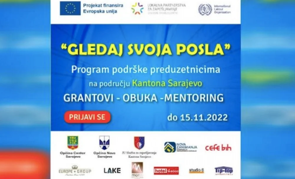 Javni poziv za Program podrške poduzetništvu u Kantonu Sarajevo